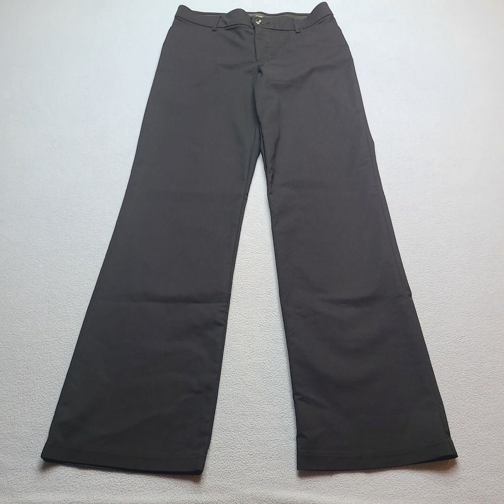 Lee Flex Motion Trouser Women 8 Medium Black Excellent Mid Rise Straight Leg